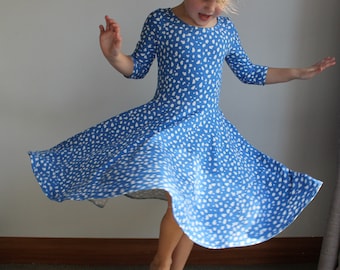 Pookie Swing Dress with flutter and regular sleeve options, Sewing Pattern sizes 2-8 years