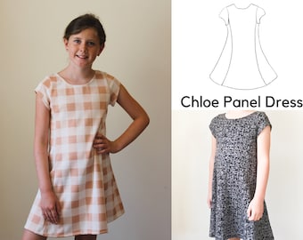 Classic Chloe Panel Dress, Sewing Pattern sizes 4-10 years