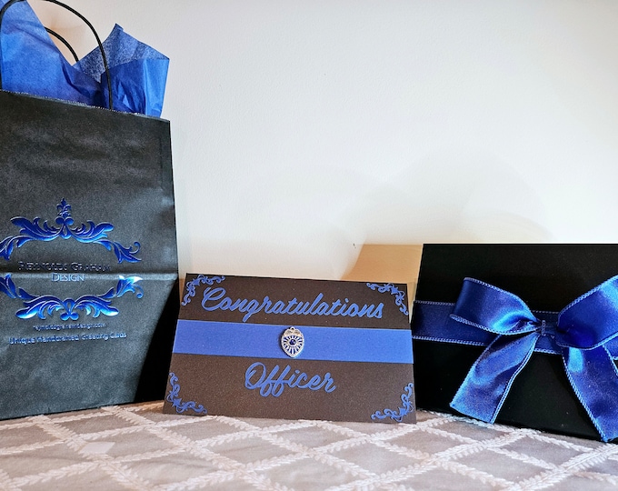Police Officer Congratulations Card with Borders