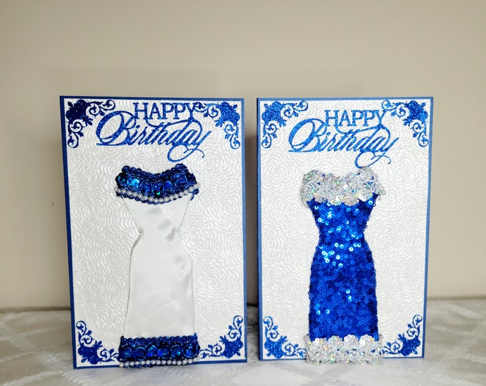 Happy Birthday Boutique Package Dress in Blue and White
