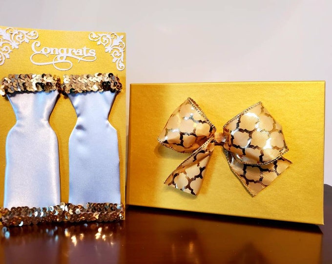 Congrats Mrs. and Mrs. Boutique Package  in Ivory and Gold