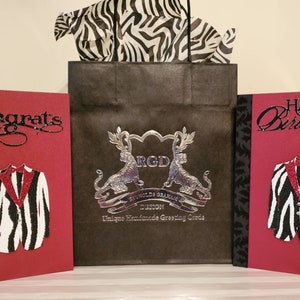 Crimson and Cream Zebra Print  Celebration Card