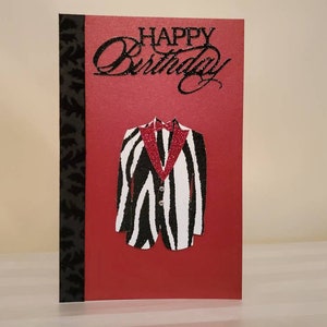Crimson and Cream Zebra Print  Celebration Card