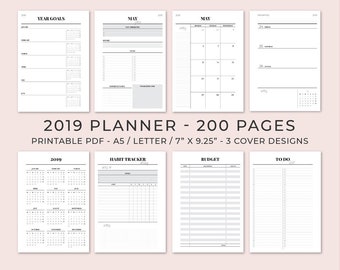 monthly planner etsy