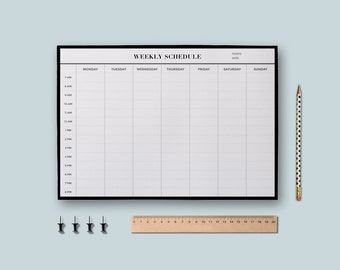 weekly schedule etsy