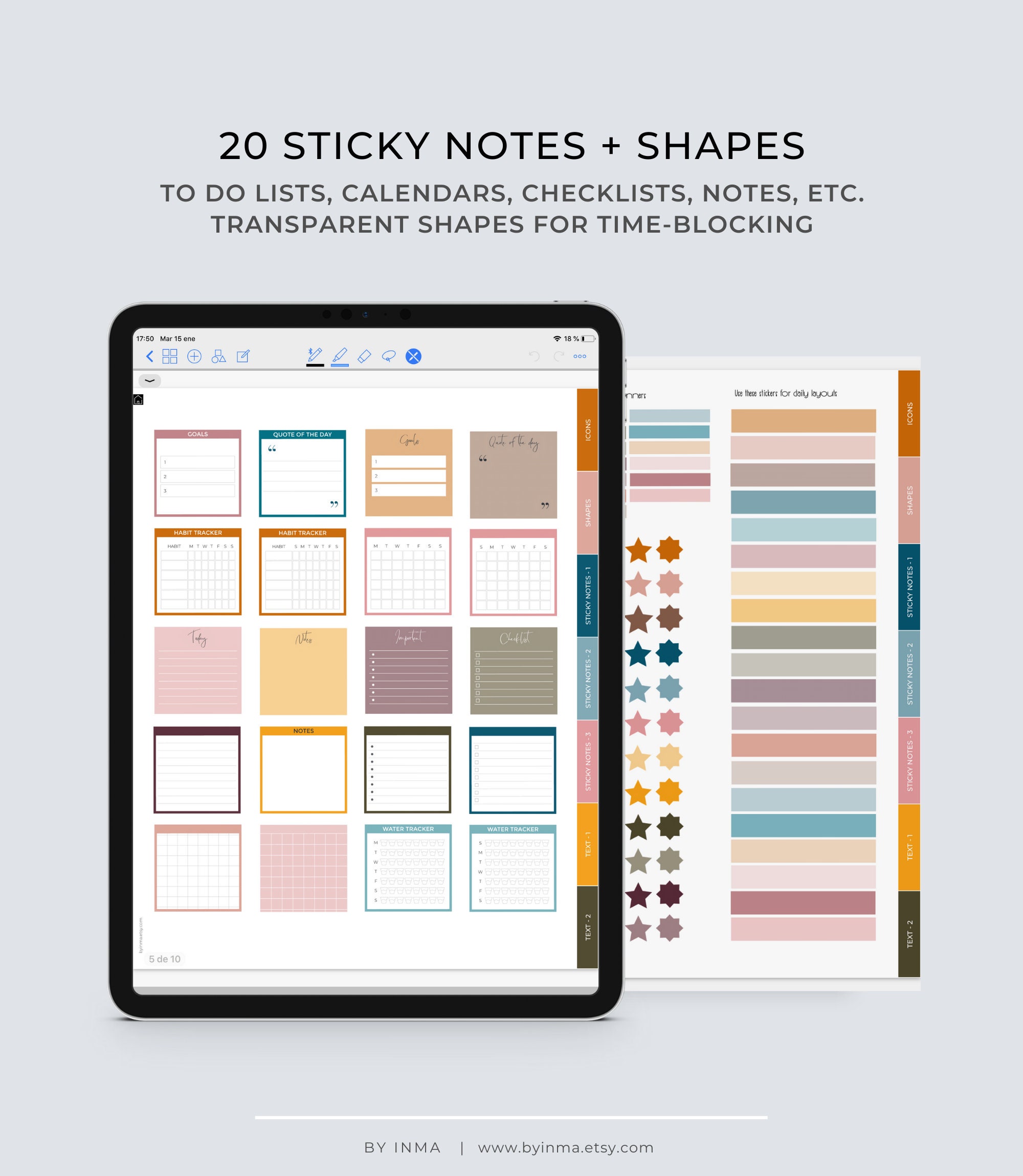Digital Sticker Album for Goodnotes Notability and Noteshelf. Etsy