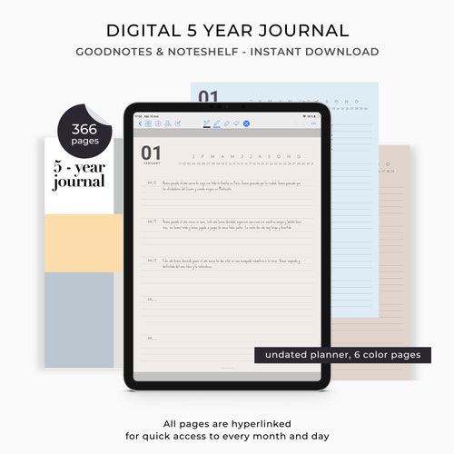 Modern One Line A Day: A Five-Year Memory Book