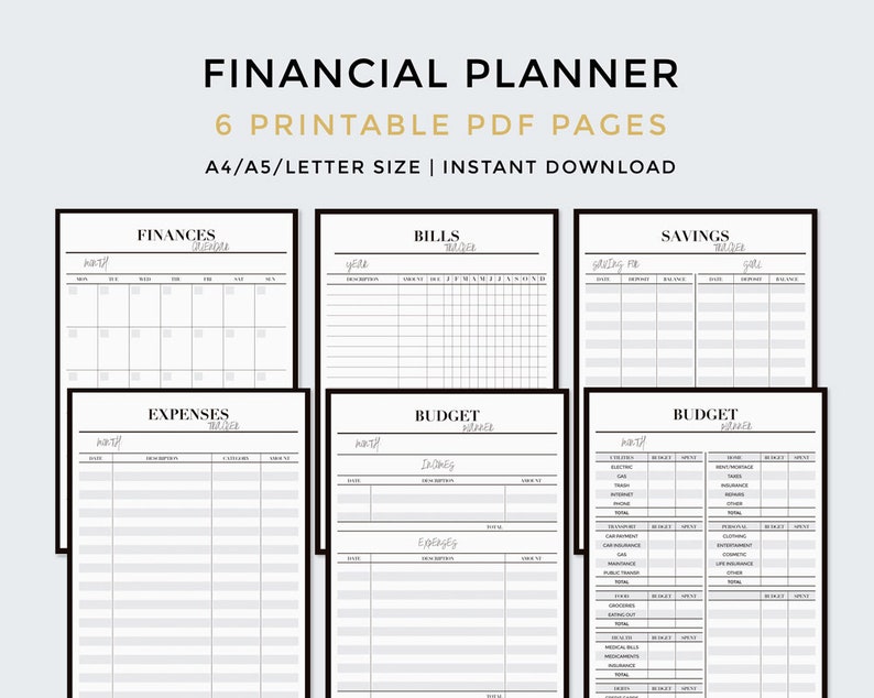 Money planner PRINTABLE: Spending budget planner, Monthly bill organizer, Payments tracker, Monthly bill tracker, Finance planner, Cost savings tracker photograph about Bill Organizer Printable called Fiscal planner PRINTABLE: Finances planner, Invoice organizer, Costs tracker, Invoice tracker, Finance planner, Personal savings tracker