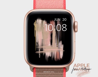 Apple watch wallpaper with abstract art and black background. Instant download. Jpg file