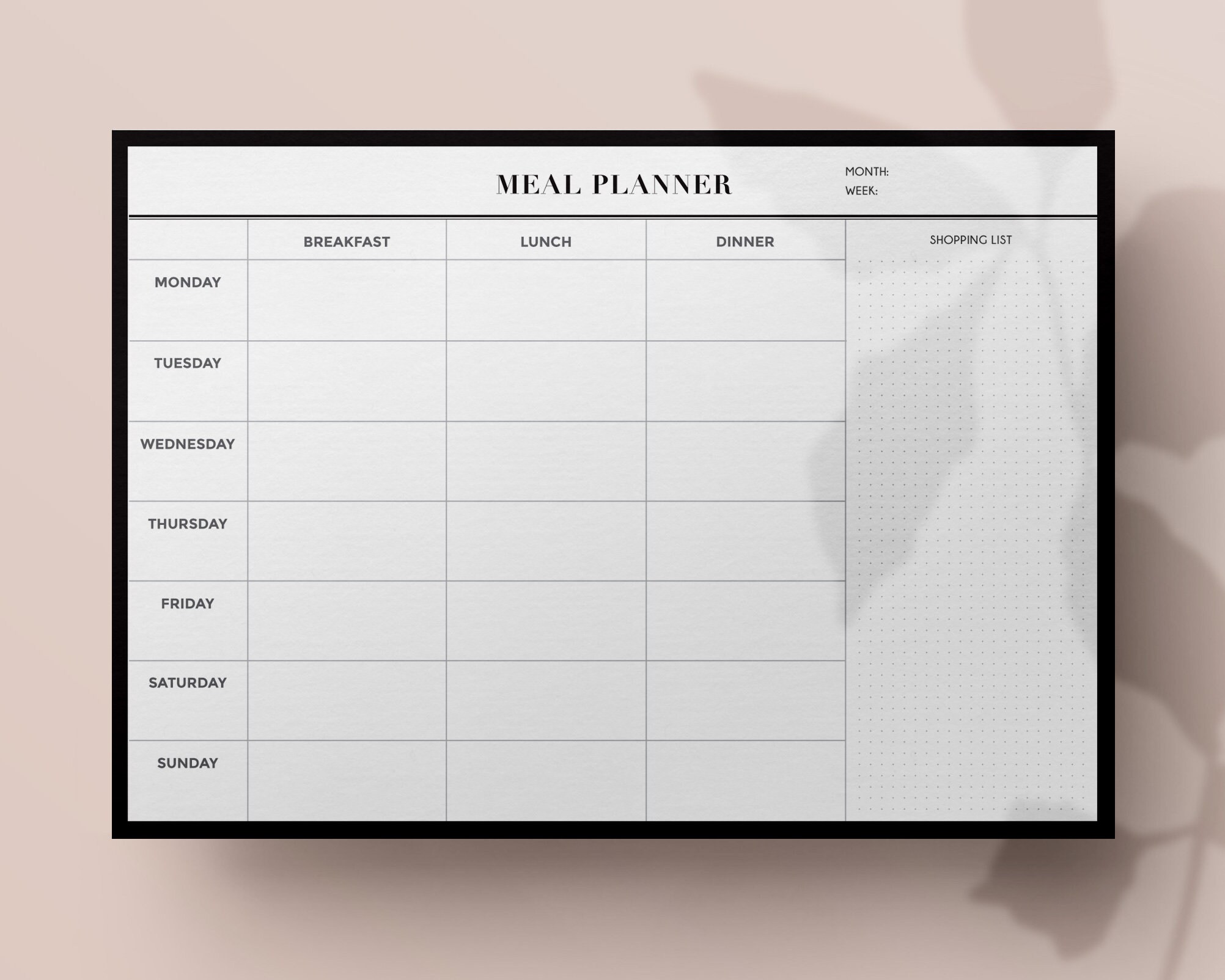 Printable Planner Set Desk planner Minimalist Planner Etsy