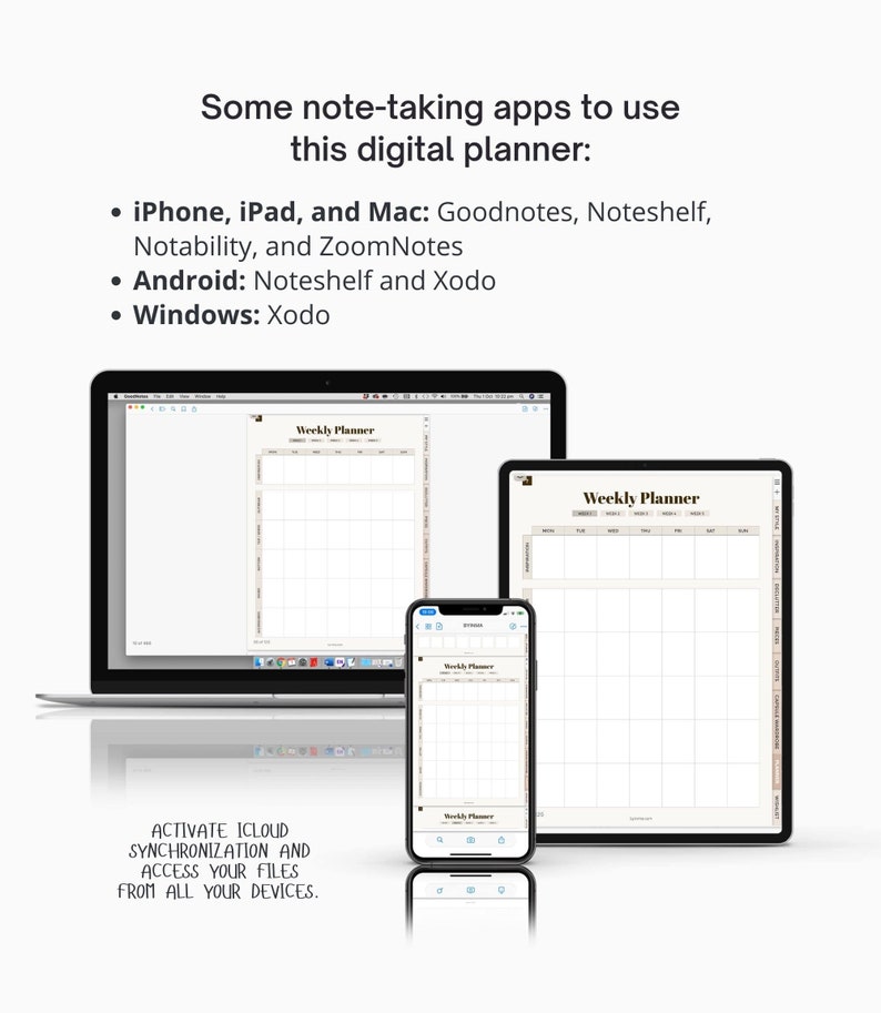 Capsule wardrobe planner for iPad, Digital outfit planner for Goodnotes with hyperlinks, 4-seasons and 1-year planner versions included image 10