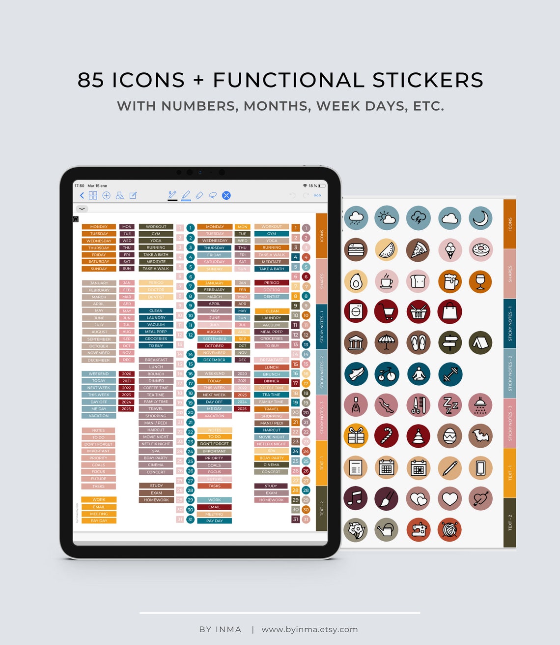 Digital Sticker Album for Goodnotes Notability and Noteshelf. - Etsy