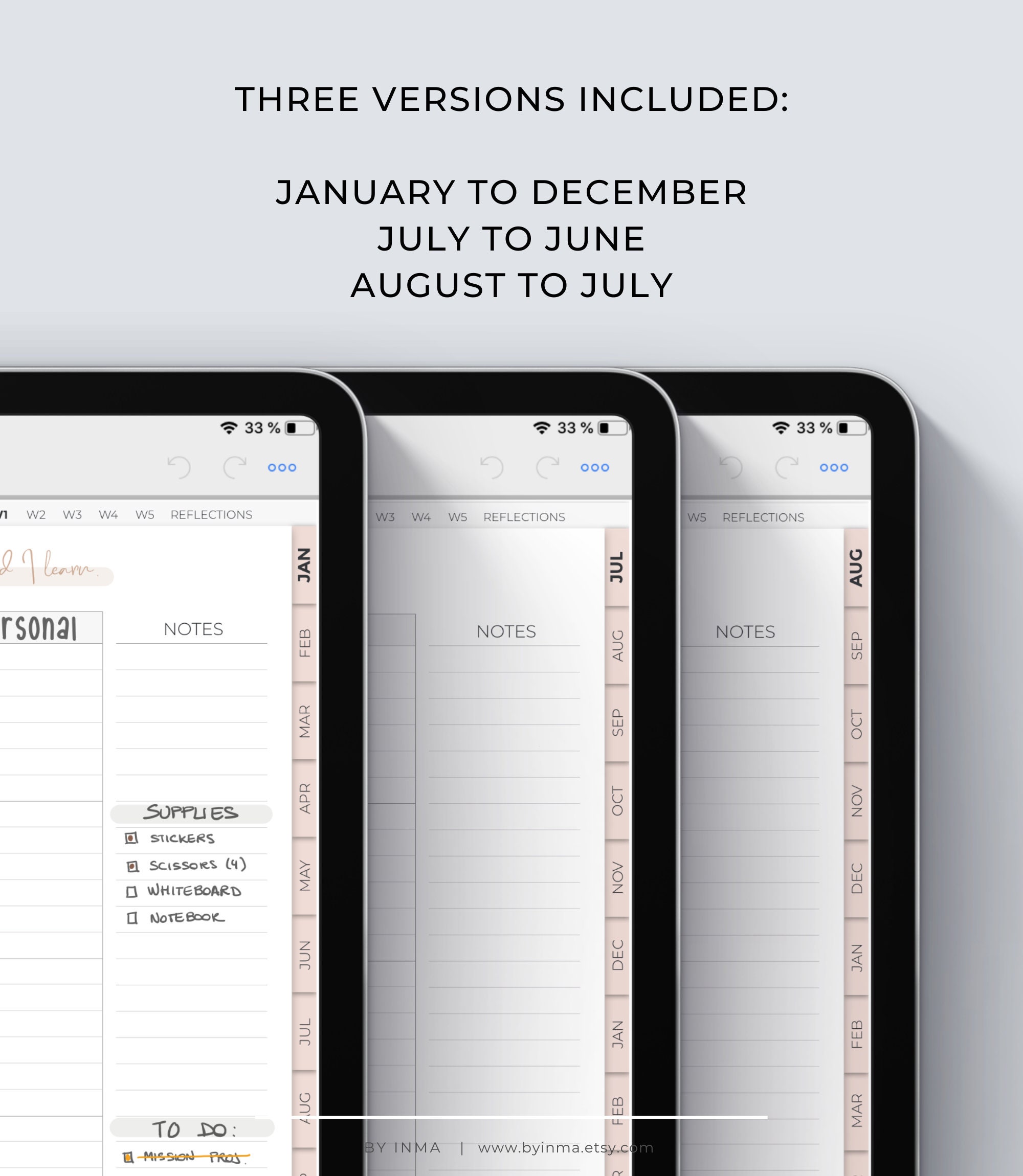 Teacher Planner Goodnotes Undated, Digital Lesson Planner for Ipad ...