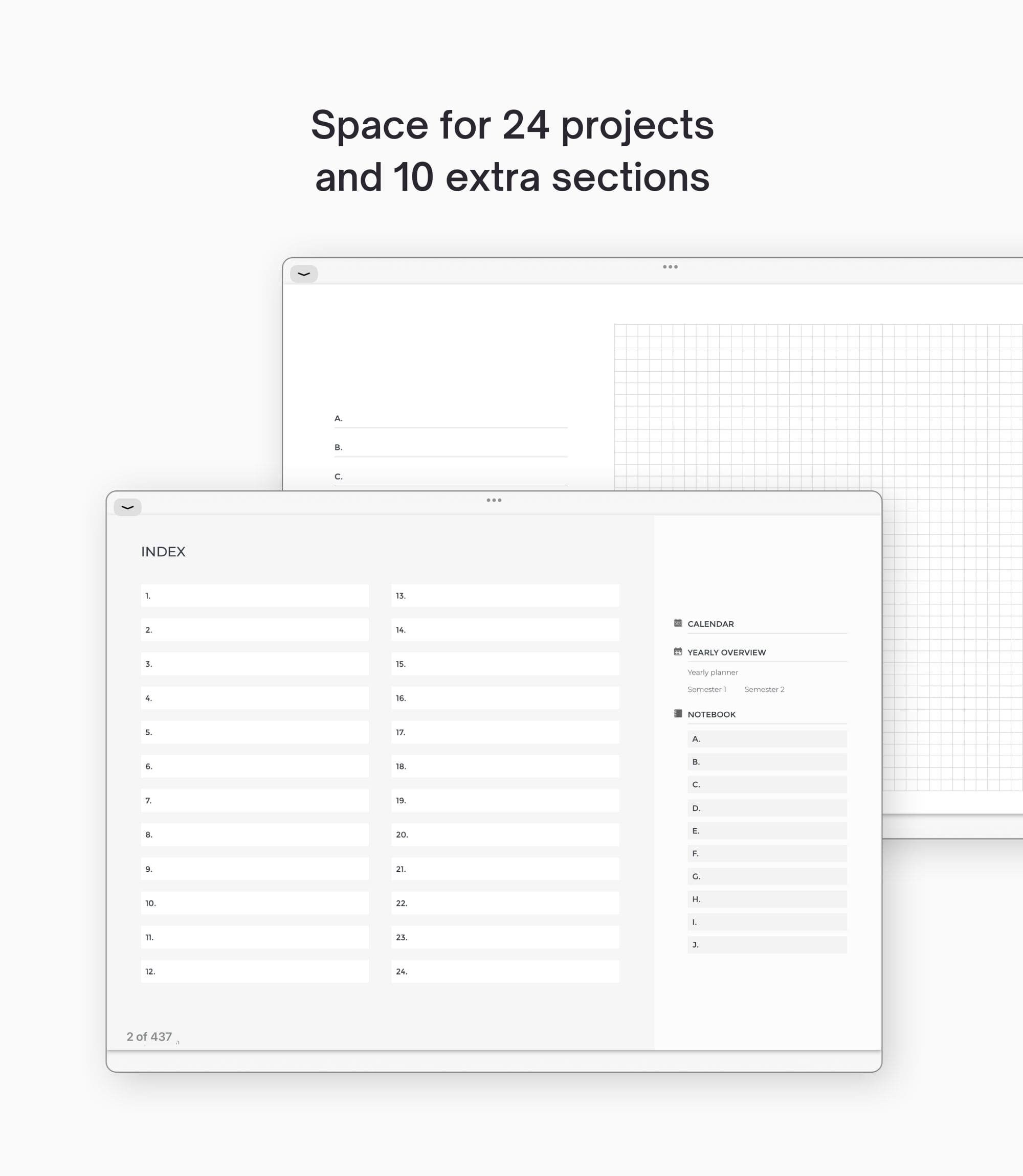 Digital project planner Goodnotes PDF, Digital work planner for iPad ...