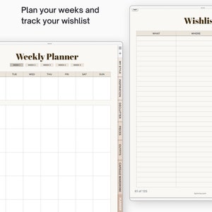 Capsule wardrobe planner for iPad, Digital outfit planner for Goodnotes with hyperlinks, 4-seasons and 1-year planner versions included image 6