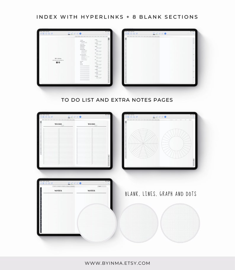 Ipad Pro Planner Digital Planner Goodnotes & Noteshelf Etsy