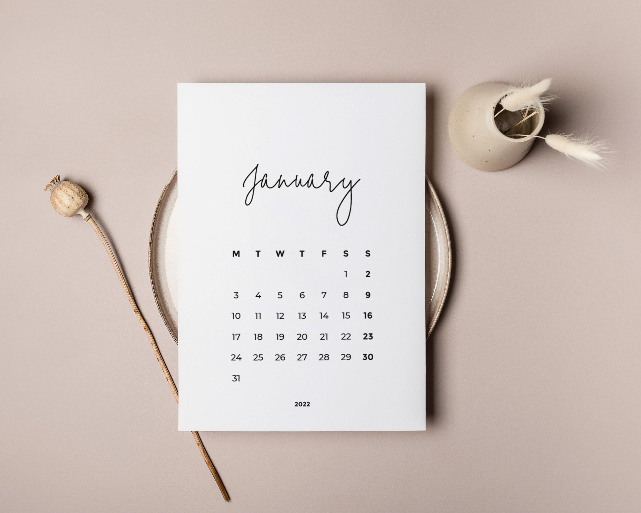 Minimalist 2022 Calendar Minimalist Calendar 2022 Printable Wall Calendar Office | Etsy Singapore