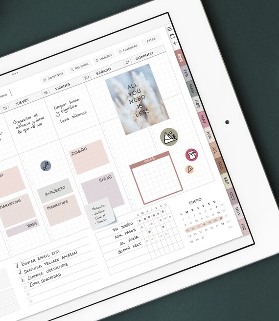 Agenda digital 2024 sencilla - Planificador para iPad - BY INMA – By Inma