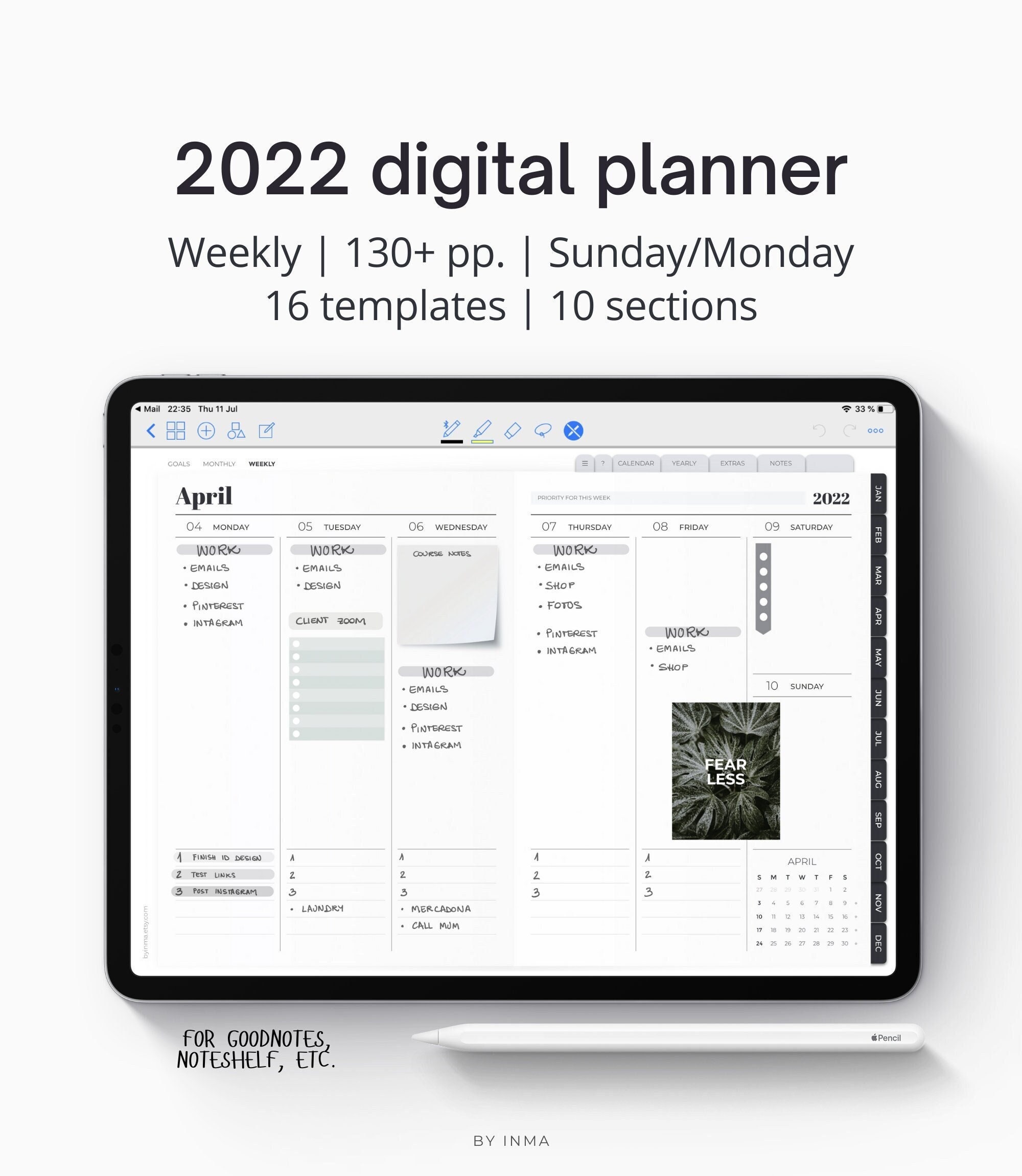 editable-digital-planner-2022-matcha-printable-planner-template-art