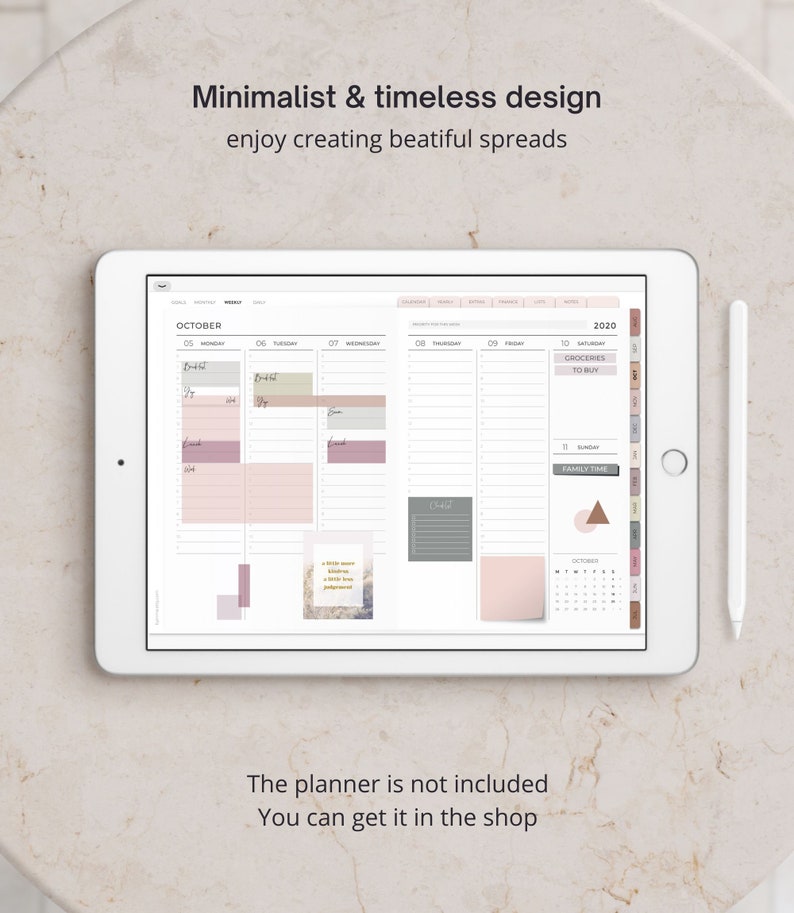 Digital Sticker Album for Goodnotes and Notability. Minimalist Etsy