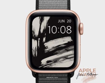 Apple watch wallpaper with abstract art and black background. Instant download. Jpg file