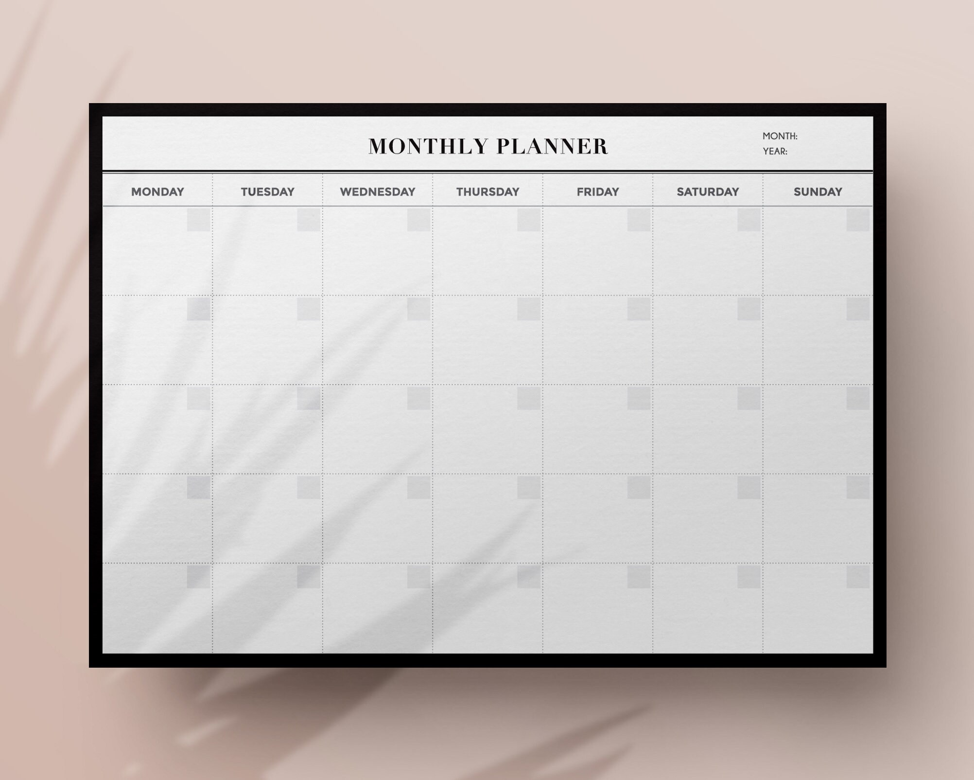 Printable Planner Set Desk planner Minimalist Planner Etsy