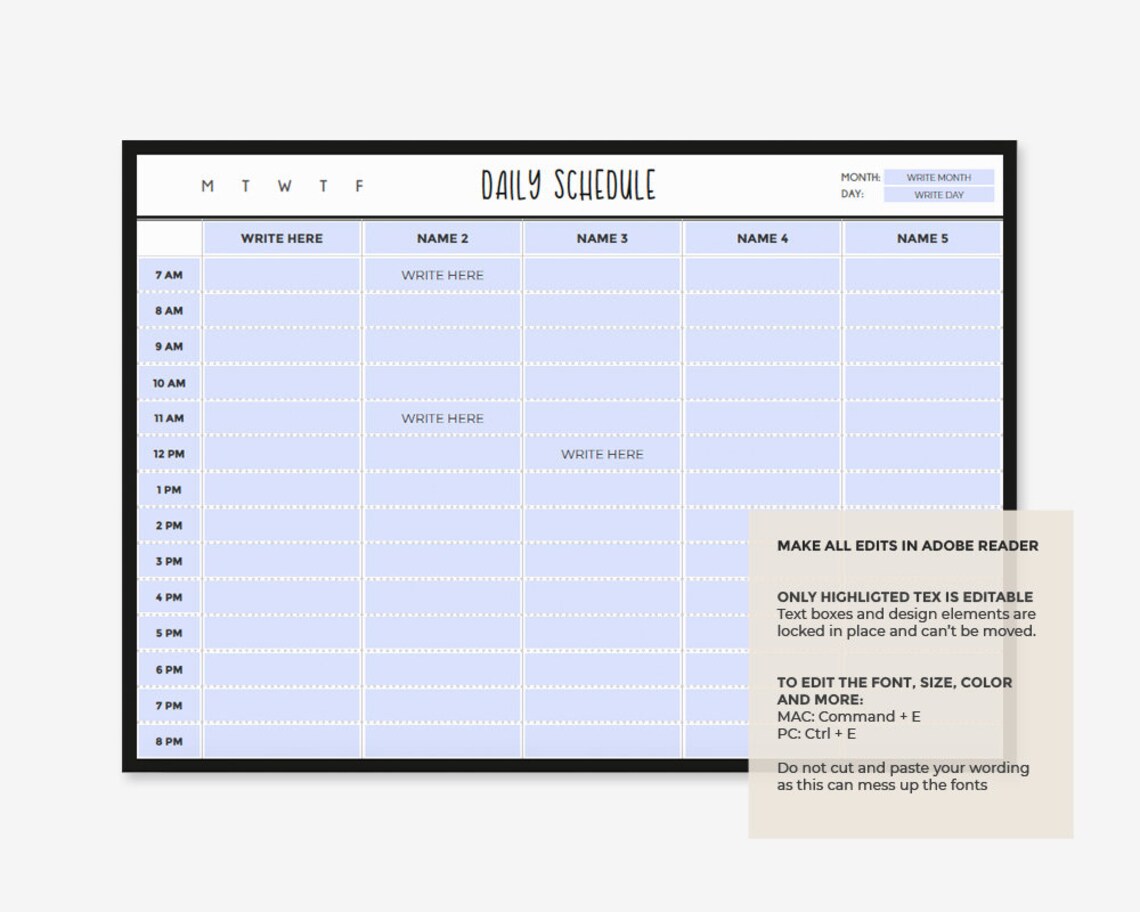 free homeschool daily schedule template free homeschool daily schedule template