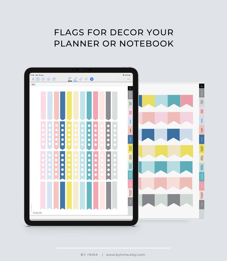 Digital Sticker Book Goodnotes Ipad Planner. Functional Pre Etsy