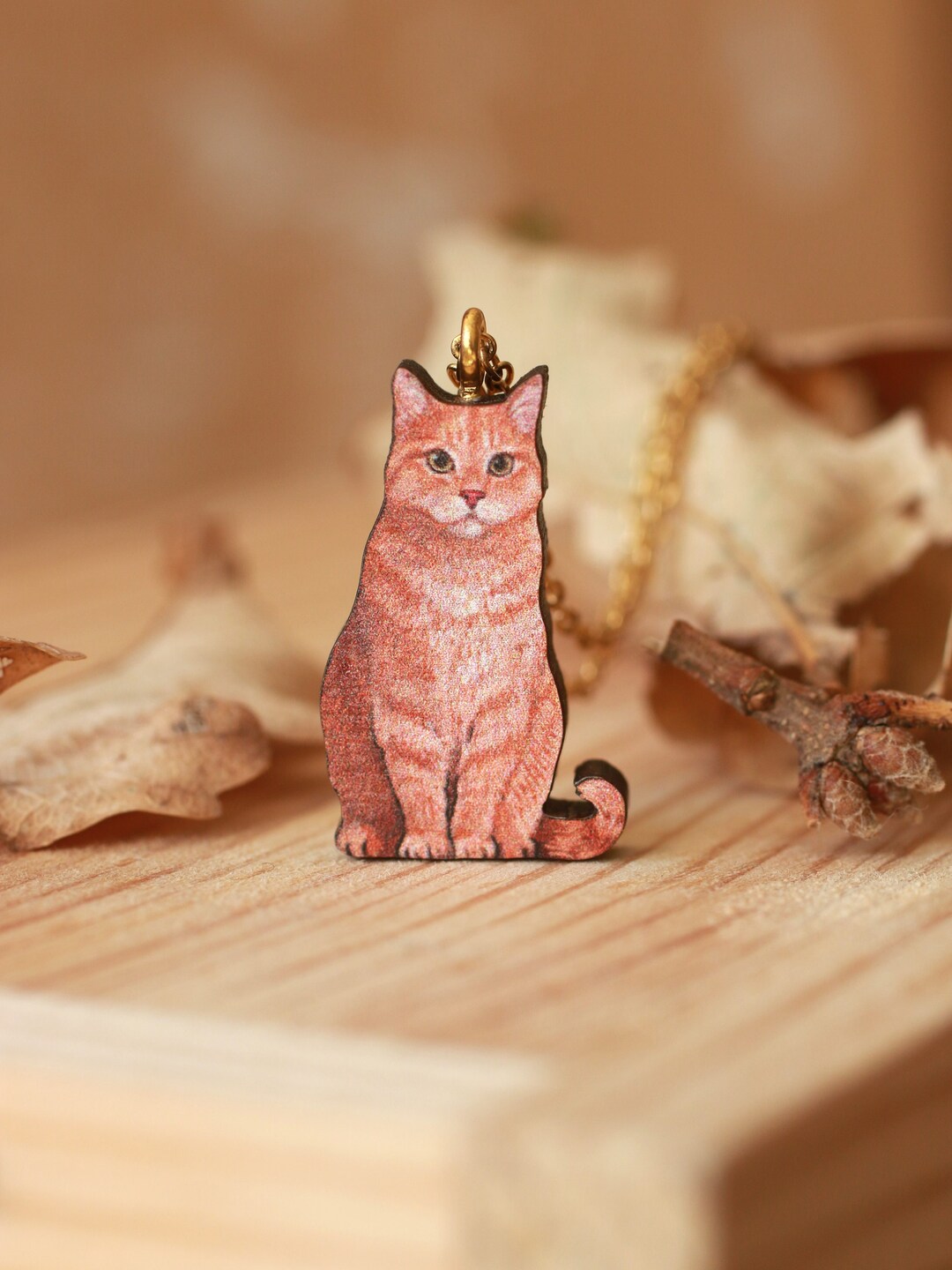 Vintage Meow Tabby Necklace