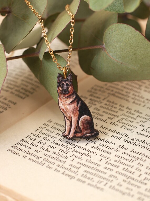 German shepherd necklace hot sale