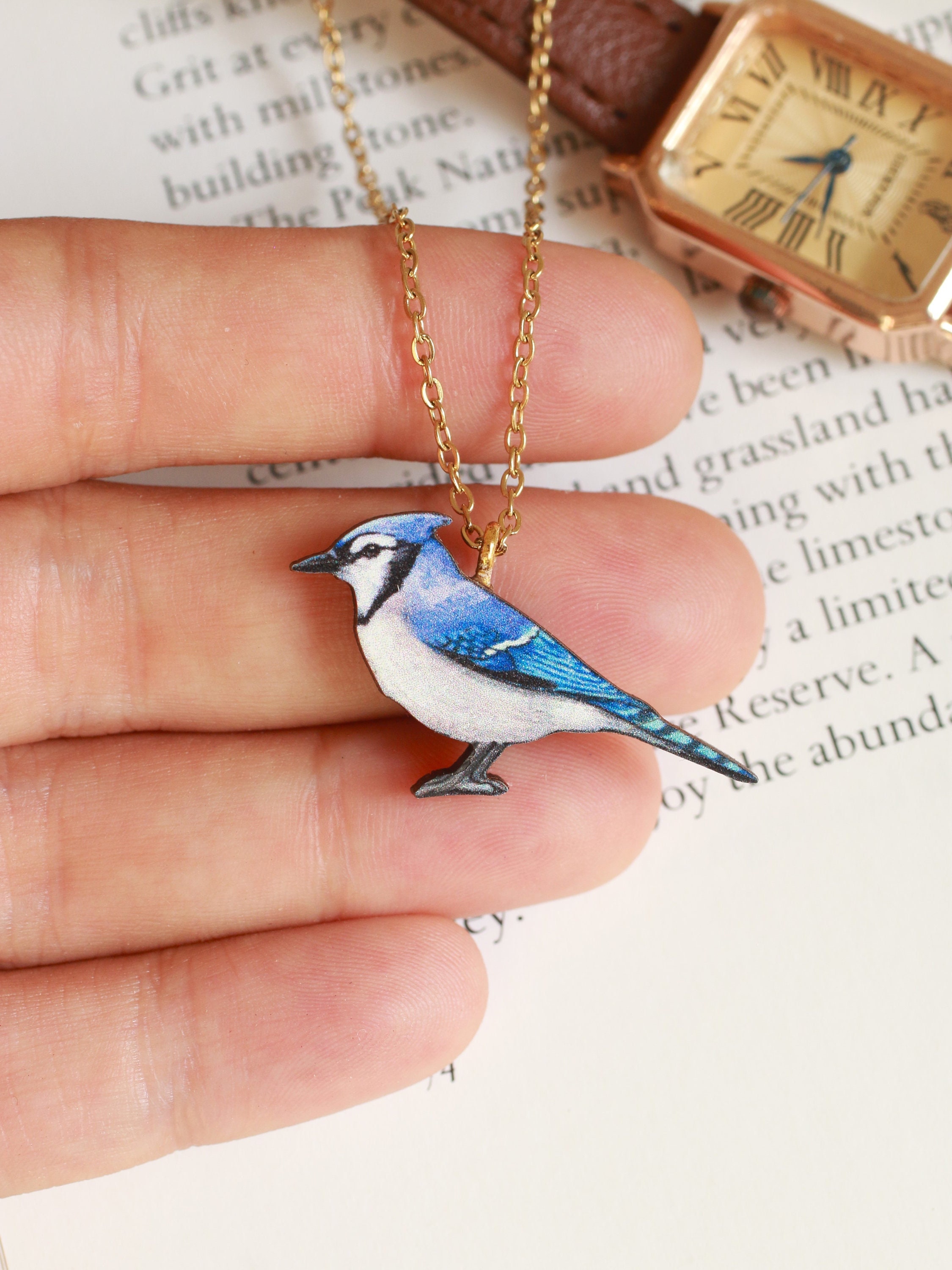 Blue jay shop pendant