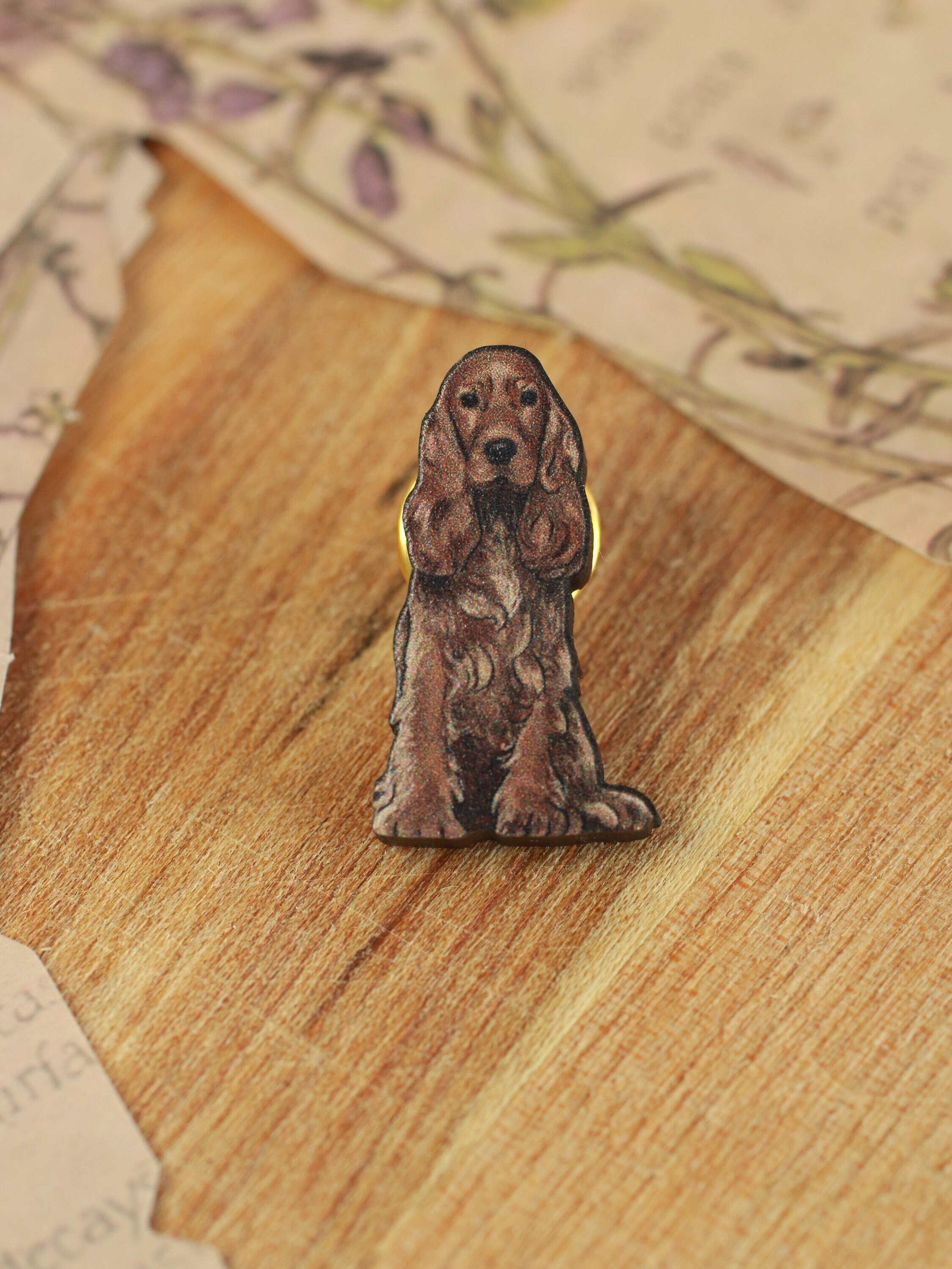 Cocker spaniel brooch deals