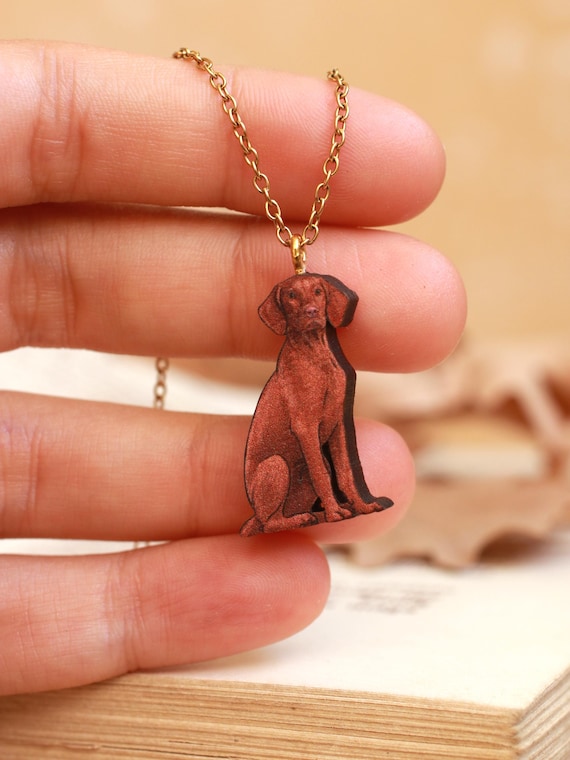 Vizsla Necklace Dog Jewelry Wooden Dog Necklace Pointing Dog Owners Gift Vizsla Jewellery Hungarian Vizsla Pendant Vizsla Charm Etsy