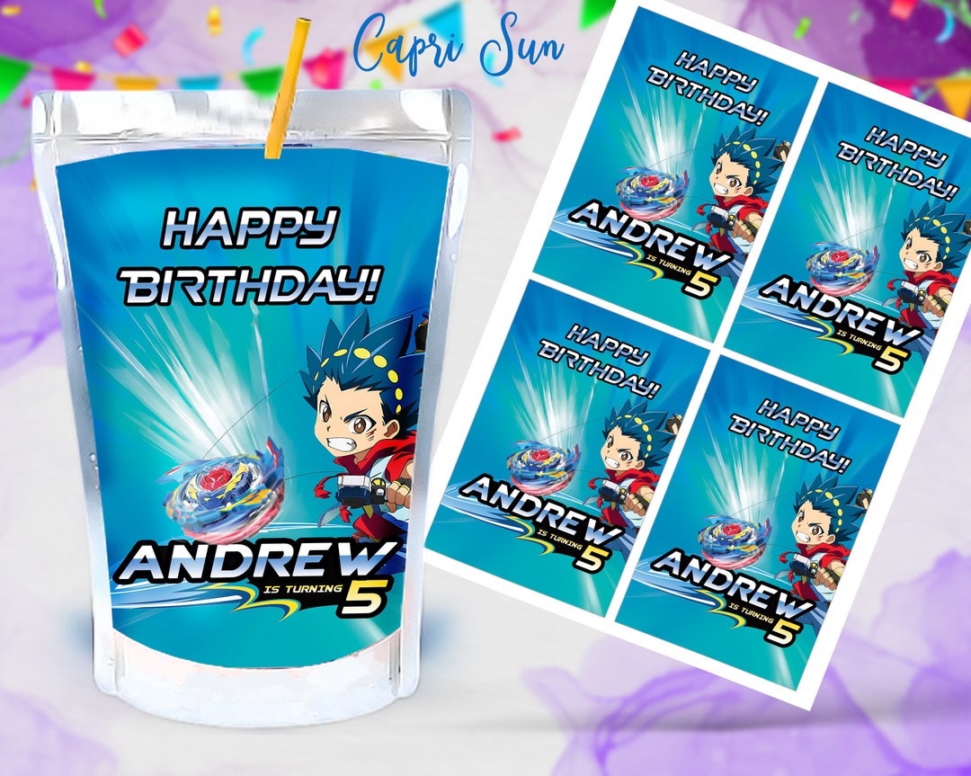 Beyblade Personalized Cake Topper, Beyblade Birthday Invitation ...