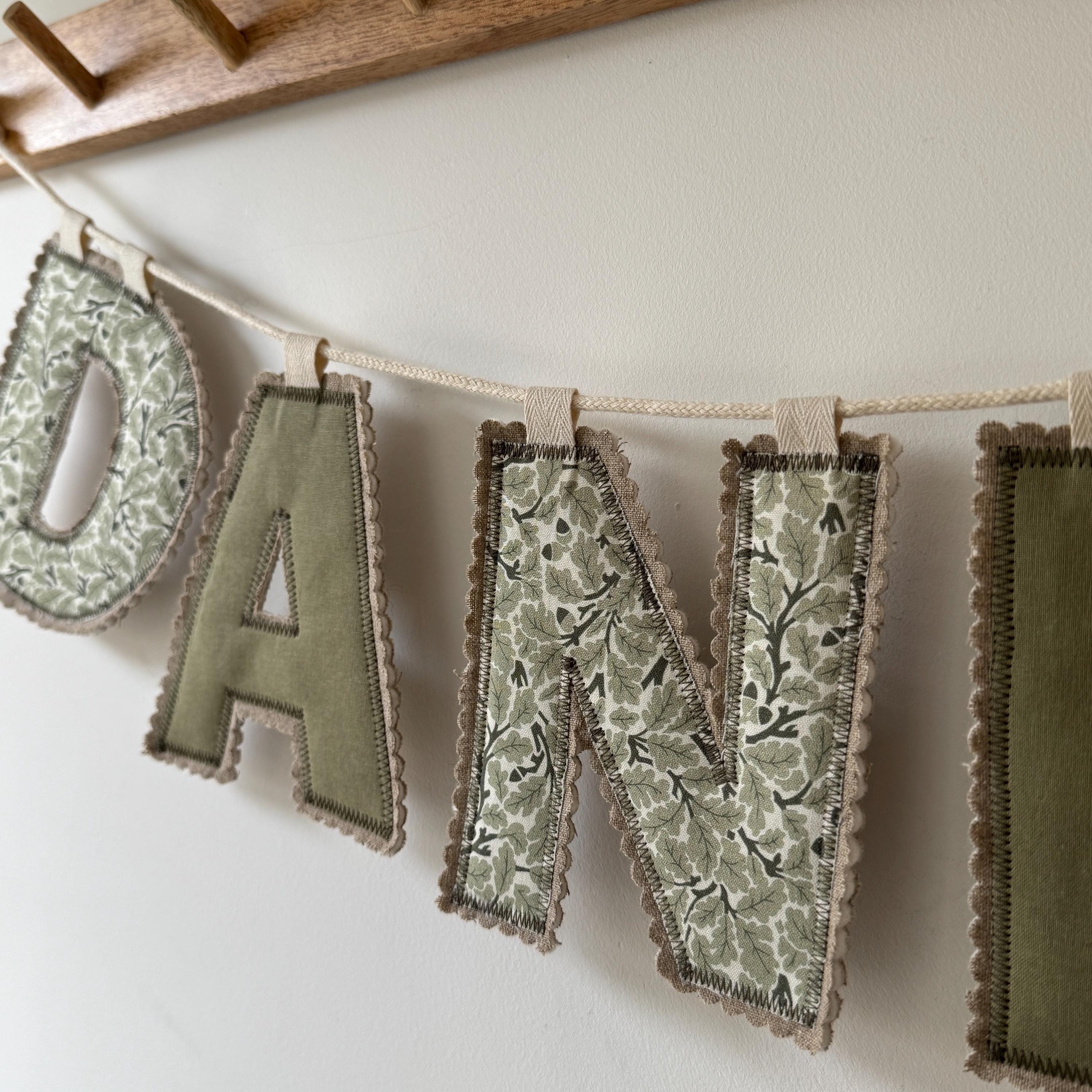 Name Garland, Fabric Letter Bunting - Etsy