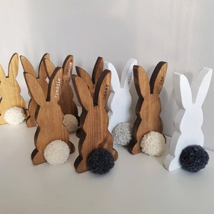 Wooden Bunny, Easter Decoration, Personalised Gift, Nursery Décor