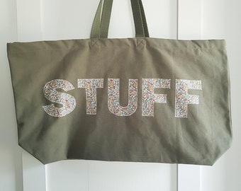 Giant Tote Bags - Large Stuff Canvas Beach Bag - Overnight Bag - Shopper Sample SALE - Sold as seen