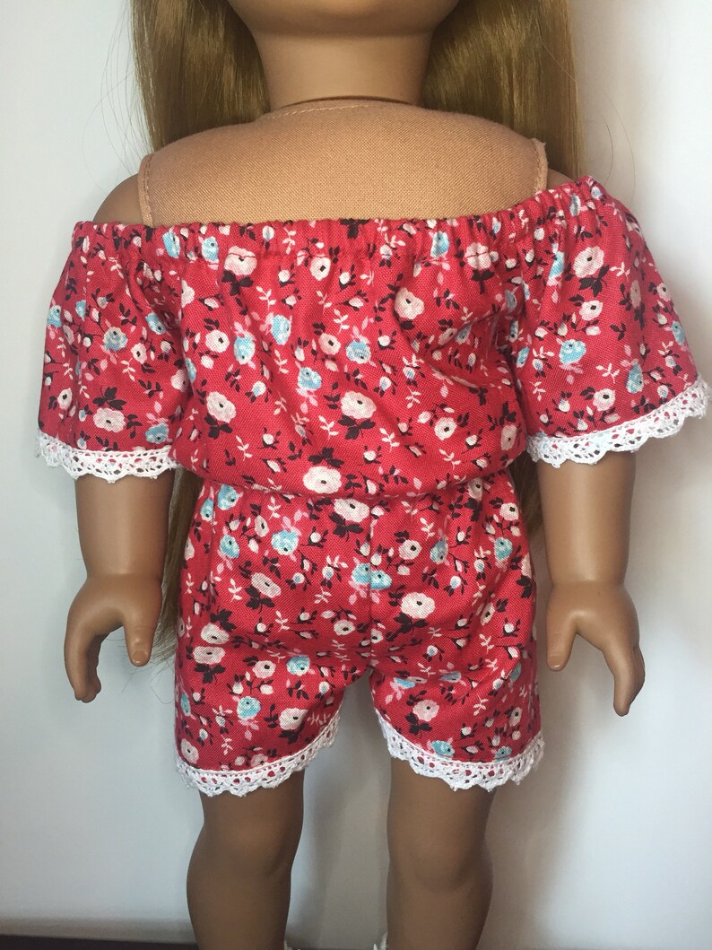 Vestido Rojo Floral Para Muñecas De 50-55 Cm – ZWOOS – Ropa Suave De Algodón Con Cierre De Cinta – Regalo Para Niñas Y Niños
