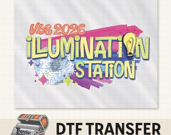 Illumination Station Christian DTF Transfer | VBS Bible school | Shining Light on Jesus Religious Apparel | DIY Shirt