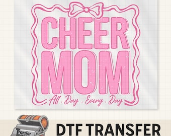 Cheerleading Mom DTF Transfer | Heat Transfer for T-shirts, Hoodies, Tote Bags | Vibrant, Easy to Apply