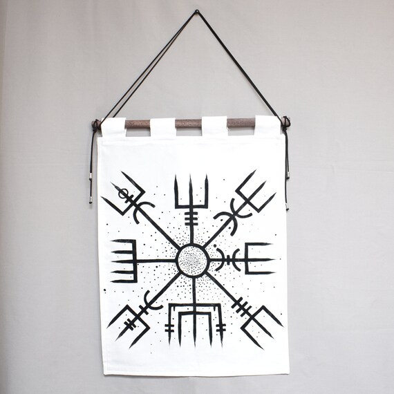 Vegvisir Wall Art Vegvisir Banner Vegvisir Tapestry Pagan Etsy