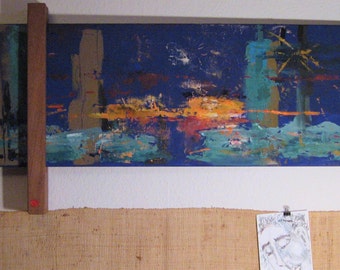 STURMLICHT  aus "Rahmen mal anders" in blau/gelb; Meer und Sand; Leuchtturm