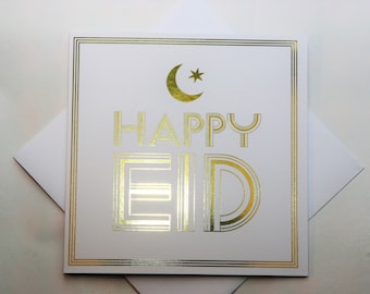 Happy Eid Modern Greeting Card