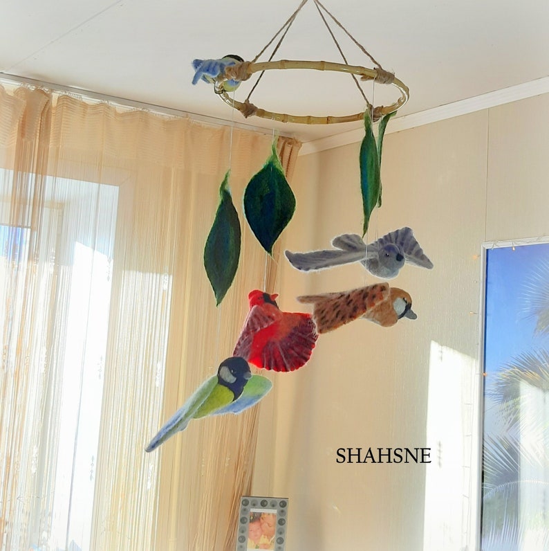 BIRD MOBILE Baby Mobile Hanging Mobile Art Nursery Mobile Etsy