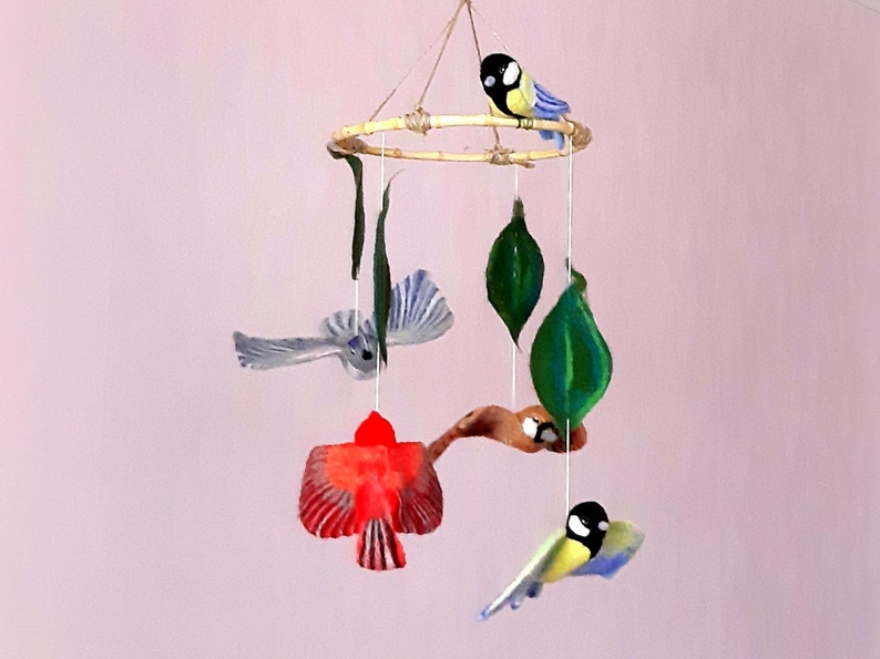 BIRD MOBILE Baby Mobile Hanging Mobile Art Nursery Mobile Etsy