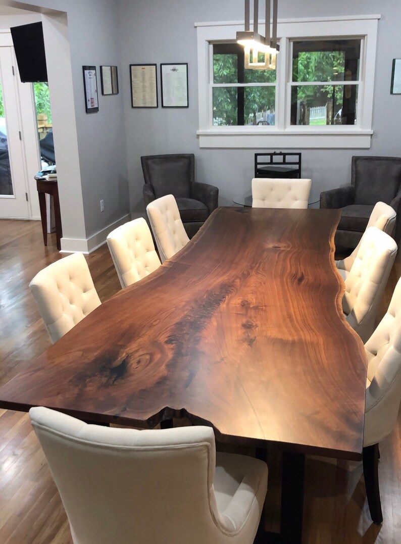 Live Edge Dining Table Live Edge Black Walnut Table Wood Etsy