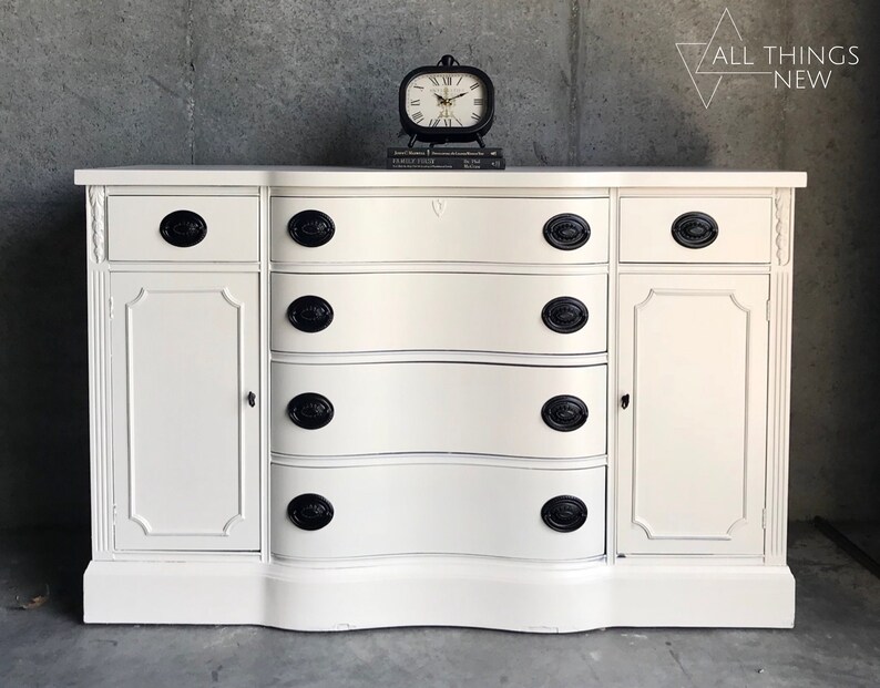White Buffet Table Sideboard Bathroom Vanity White Etsy