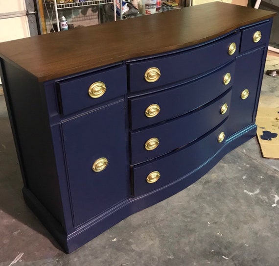 Your Custom Duncan Phyfe Buffet Table Refinished Buffet Painted Furniture Gray Sideboard Antique Buffet Gray Furniture
