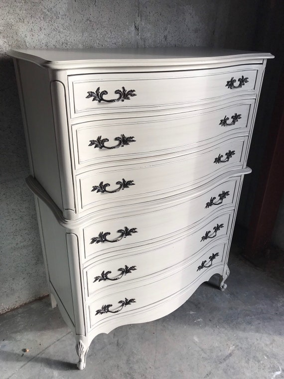 French Provincial Dresser Chest Dixie Furniture Painted Furniture Bedroom Furniture French Linen