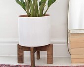 Wooden handmade footed planter, Tall Solid wood Modern Adjustable Plant Stands, Single pot stand, Plant stools indoor, wooden stand